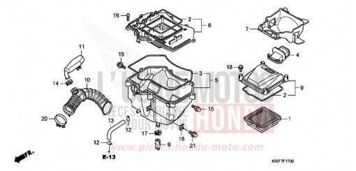 AIR CLEANER CBF125MB de 2011
